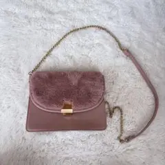 ピンクファー　ショルダーバッグ