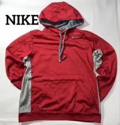 Nike フード付きパーカー 赤　刺繍　メンズパーカー　古着　ナイキ