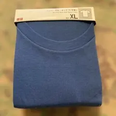 新品UNIQLO ドライクルーネックT 半袖 ブルー XL