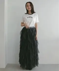 N WITH. チュールスカート Dark gray