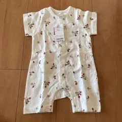 petit main いちご柄ロンパース 80