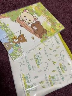 リラックマ透明ポーチとノートセット