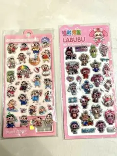クレヨンしんちゃんウォーターシールLABUBU & BONBON DRO2枚