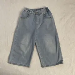 韓国子供服　ワイドデニムパンツ