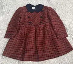 ファミリア☆チェック柄ワンピース 100cm