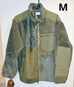 ユニクロ コンビネーションフリースジャケット M オリーブ