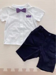 ファミリア　半袖シャツ　ハーフパンツセット　セレモニー　サイズ90