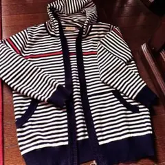 ニットフード付きパーカーブルゾン
