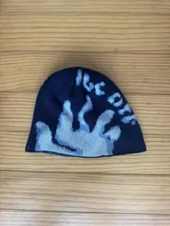 ぼ*ー様 FUC ビーニー fuc手形ニット 青ビーニー ニット帽 レア - メルカリ