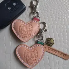 ぷっくりハートキーホルダー