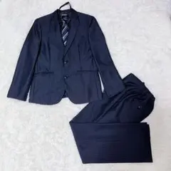 美品BACK@&FORTH キッズスーツ　150 3点セット　黒ストライプ　卒入