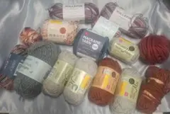 毛糸 多色 アクリル ウール 綿 まとめ売り
