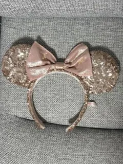 ディズニー ミニーマウス カチューシャ ピンク スパンコール