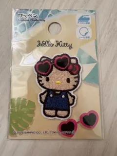 ハローキティ 刺繍ワッペン 約8cm