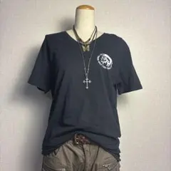 00's archive DIESEL Vネック Tシャツ 左胸ロゴ プリント