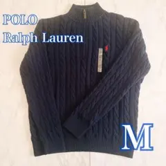 【新品未使用】POLO ラルフローレン メンズ ハーフジップ ネイビーMサイズ