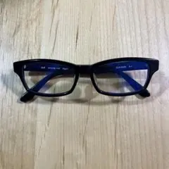 Zoff ブルーライトカットメガネ スクエア ブラック 度なし　伊達メガネ