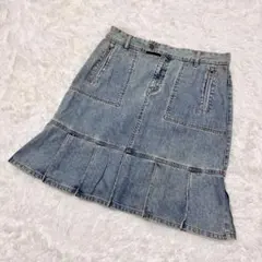 【EASTBOY】✨5L 大きいサイズ　イーストボーイ デニムスカート プリーツ