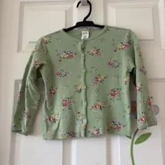 GAP グリーン花柄カーディガン 2才（95cm）