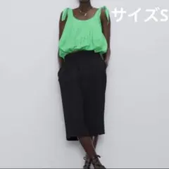ZARA リボン　バルーントップス　タンクトップ　Sのサムネイル