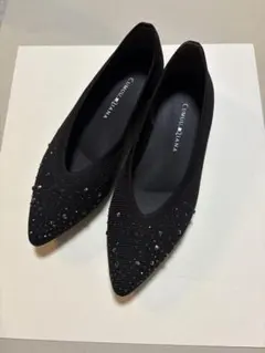 DIANA ダイアナ　ラインストーンフラットシューズ