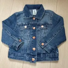 H&M デニムジャケット ハートボタン 90cm