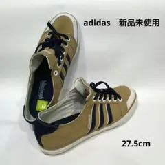 アディダス ベージュ ネイビー スニーカー 新品未使用