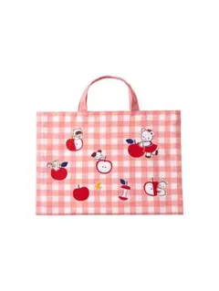 完売品 ファミリア トートバッグ レッスンバッグ ピンク チェックのサムネイル