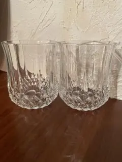 クリスタルダルク ロンシャン クリスタルガラス 八角形ロックグラス 2個セット