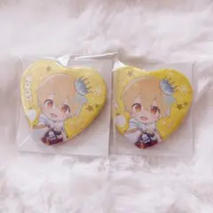 るぅとくんクリスマスデフォハート缶バッジ2個セット