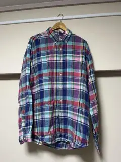 Polo Ralph Lauren リネン チェックシャツ XL