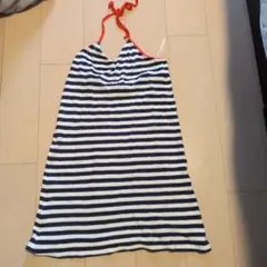 PETIT BATEAU ボーダー ホルターネック タンクトップ Mのサムネイル