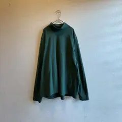 ユニクロ　ストレッチフリースモックネックT（長袖）　XL グリーン　伸縮性　無地