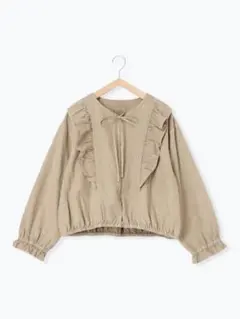 SamansaMos2新品タグ付き 後ろギャザージャケット ネイビー 秋口 長袖 