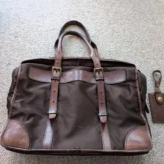 GANZO ブラウンキャンバスビジネスバッグ