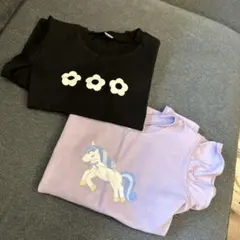 アプレレクール　フリル袖Tシャツ 2枚　100