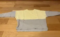 bransha 長袖カットソー 120サイズ イエロー/グレー