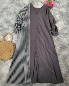 OSMOSIS◎2WAYツイストスリーブワンピース ロングワンピース お洒落