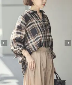 Journal standard ヨーロピアンフラックス2WAYシャツ（麻）のサムネイル