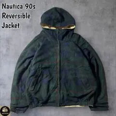 激レア90sNAUTICAノーティカリバーシブルジャケット好配色M