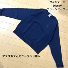 '00 ヴィンテージ ディズニー　メンズ　セーターアメリカ購入品　希少　紺　L