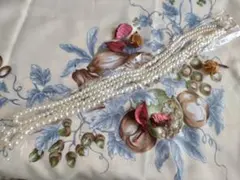 ロングパールネックレス　フェイクパール　新品未使用