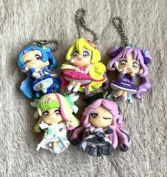 キミとアイドルプリキュア　キャラクター フィギュア　キーホルダー 5体セット