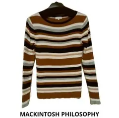 ★マッキントッシュフィロソフィー★ボーダー★綿ニット★