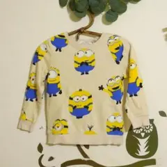【USED】H&M●キッズ110～120●ミニオン裏毛スウェット
