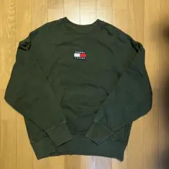 TOMMY JEANS オリーブグリーン スウェット 緑