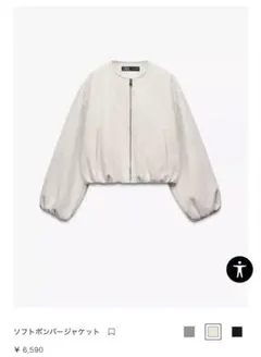 ZARA ジップアップ クロップドジャケット