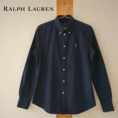 RALPH LAUREN BDシャツ ネイビー 刺繍ロゴ
