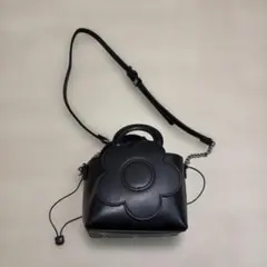 美品　MARY QUANT スムースBIGデイジー ショルダー ブラックのサムネイル