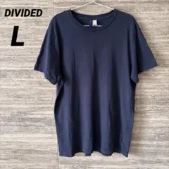 DIVIDED◎無地Tシャツ　ネイビー半袖　美品　メンズ　レディース　海外古着